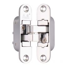 1 Charnière Invisible - 3D Aluminium. Couleur Inox Satiné. - Droite-DPZO