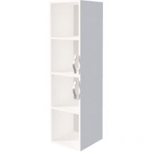 Caisson de colonne de salle de bain MIXY - 30cm - Blanc - Mélaminé - Livré en kit