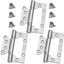 3 Pièces Charniere Porte Lourde 100mm36mm Charnières Inox Roulement à Billes Charnière de Porte Charniere Portail Exterieur pour Portes de Maison, 