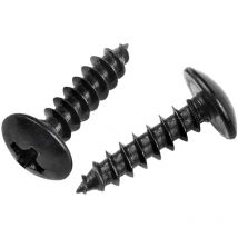50 PCS Autotaraudeuses Vis À Bois - Acier Au Carbone Vis Vis à Tête Cruciforme Tête Ronde Tête de Champignon Noir M425-DPZO