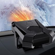 Chauffe voiture, 12V 150W Ventilateur de chauffage et de refroidissement 2 en 1 Ventilateur de chauffage électrique portable avec prise allume-cigare 