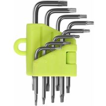 Clés Torx Coudée, Kit de 8 Pièces Clés Allen Torx, Tournevis Etoile T5 T6 T7 T8 T9 T10 T15 T20, Ensembles de Clés Outillage à Main Clés Hexagonales 