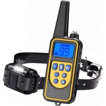 Collier de chien Rechargeable 1000m, Collier avec Mode Vibration, Son, Choc Statique et Lumière Adapté Aux Chiens de Petits, Moyens et Grands Tailles 