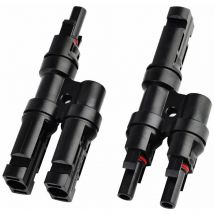 Connecteurs de Branchement MC4 pour Panneaux Solaires - Raccord en T / Y pour Distribution de Câbles-DPZO