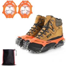 Crampon Chaussure Neige(1 Paire),Crampon Antidérapent avec 8 Crochets pour Chaussures pour chaîne Acier au manganèse Neige Escalade de randonnée ou 
