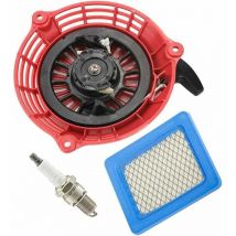 Démarreur de Remplacement avec Filtre à Air pour Moteur et Générateur Honda GC135 GC160 GCV135 GCV160 - Couleur Noire-DPZO