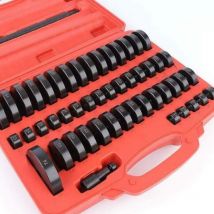 DPZO 51pc Deluxe Seal Driver Disc Tool Set 18 – 65 mm - Bushing Removal Tool & Hydraulic Press Accessories - Bushing Driver Set for Automotive and 