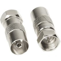 DPZO Adaptateur Antenne Prise F Male vers prise coaxiale femelle -DPZO