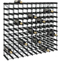 DPZO Casier à bouteilles pour Noir Bois de pin solide, 120 bouteilles