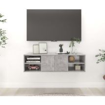 DPZO Étagère murale Gris béton 102x30x29 cm Bois d’ingénierie