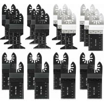 DPZO Lot de 20 lames de scie oscillantes professionns pour bois/métal, outil multifonction universel Quick Release pour Fein Multimaster, Ryobi, 