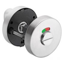 DPZO Rosace de WC avec indicateur d'occupation, acier inoxydable V2A, mat -DPZO