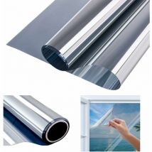 Film Miroir pour Fenêtre sans Tain, Protection Solaire, Film Anti-UV et Anti-Chaleur, Film de Fenêtre Anti-Regard 40×200cm