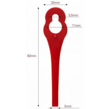 Lot de 100 Lames en Plastique de Rechange pour Coupe-Bordure Florabest LIDL FRTA 20 A1, FAT 18B3, FRT18A.-DPZO