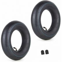 Lot de 2 Chambres à Air 4,00/3,50-6 350/400-6 3.50-6 4.00-6 4.10-6 avec Tige de Valve Coudée TR87 - Remplacement pour Tondeuses à Gazon, Remorques de 
