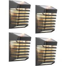 Lumiere Solaire Exterieur-4 Pack, Lampe Solaire Exterieur Jardin, 2 Modes IP54 Etanche Eclairage Exterieur Solaire pour Jardin, Clôture, Patio,