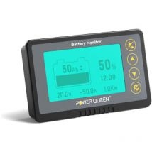Power Queen - jamais utilisé] 500A Moniteur de batterie avec alarme Programmable en parallèle 8V - 120V plage de tension affichage lcd compatible 12V