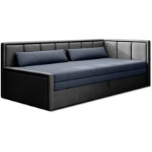 Bestmobilier - James - canapé 3 places droit convertible avec coffre en velours