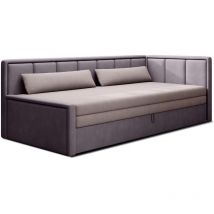 Bestmobilier - James - canapé 3 places droit convertible avec coffre en velours