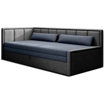 Bestmobilier - James - canapé 3 places gauche convertible avec coffre en velours