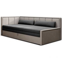 Bestmobilier - James - canapé 3 places gauche convertible avec coffre en velours