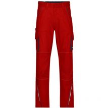 James&nicholson - Funktionelle Arbeitshose JN847 Gr. 42 red/navy