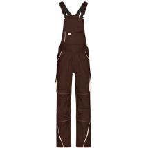 James & Nicholson Funktionelle Latzhose JN848 Gr. 52 brown/stone