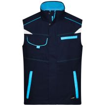Funktionelle Weste im sportlichen Look JN850 Gr. 5XL navy/turquoise - James&nicholson