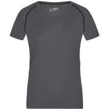 Funktions-Shirt Damen JN495 Gr. l titan/black - James&nicholson