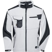 Professionelle Softshelljacke JN844 Gr. m white/carbon - James&nicholson