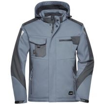 Professionelle Softshelljacke mit Innenfutter JN824 Gr. 2XL carbon/black - James&nicholson