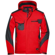 Professionelle Softshelljacke mit Innenfutter JN824 Gr. xl red/black - James&nicholson