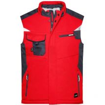 Professionelle Softshellweste mit Innenfutter JN825 Gr. xs red/black - James&nicholson