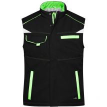 Softshellweste mit warmem Innenfutter JN854 Gr. 5XL black/lime-green - James&nicholson