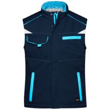 James&nicholson - Softshellweste Mit Warmem Innenfutter Jn854 Gr. 6xl Navy/turquoise