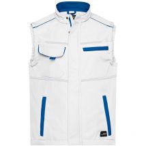 Softshellweste Wind- und wasserabweisend JN852 Gr. 4XL white/royal - James&nicholson