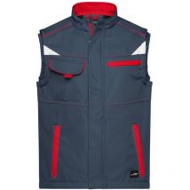 Softshellweste Wind- und wasserabweisend JN852 Gr. s carbon/red - James&nicholson