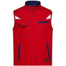 James&nicholson - Softshellweste Wind- Und Wasserabweisend Jn852 Gr. Xl Red/navy