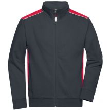 Sweat-Jacke Herren JN870 Gr. xl carbon/red - James&nicholson