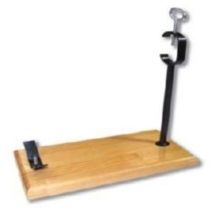Jamonero negro modelo D – Base de madera resistente – Accesorio de cocina