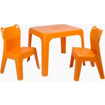 garbar JAN FROG Chaise-Table Pour Enfants Intérieur, Extérieur Set 2+1 Orange