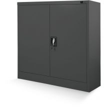 Jan Nowak C001B kleiner Aktenschrank abschließbar Büroschrank Metallschrank Wertfachschrank 92,5 cm x 90 cm x 40 cm Anthrazit
