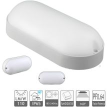Jandei - Applique murale led 15W forme semi-ovale lumière blanche blanche 6000K Appliques murales d'extérieur