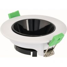 Aro para bombilla GU10 circular blanco y negro orientable - Jandei
