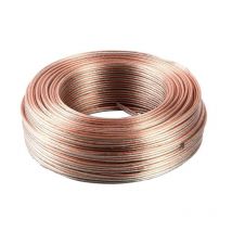 Jandei - Câble parallèle transparent 2x2,5 mm type bobine haut-parleur 100 mètres Câble