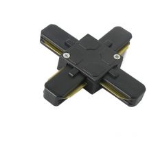Jandei - Connecteur type croix x pour rail monophasé noir Accessoires Rail 220V