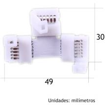 Jandei - Connecteur en t Bande led rgbw ww 6 fils pression Accessoires led multicolores