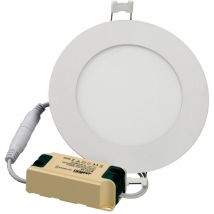 Jandei - Downlight -led 6W Slim Extrafino 6000k rund zurück weißer Platz 120x13 mm Montagehoch 105 mm Öffnungswinkel von 120 Grad