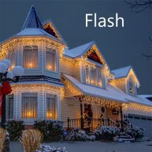 Jandei - Rideau lumineux icicle 3m de long x 0,5m 3000K flash 114 LEDs 220V Rideau icicle