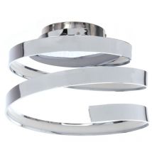 Jandei - Plafonnier led rond spire 22W. Lampe chromée 4200K finition chromée